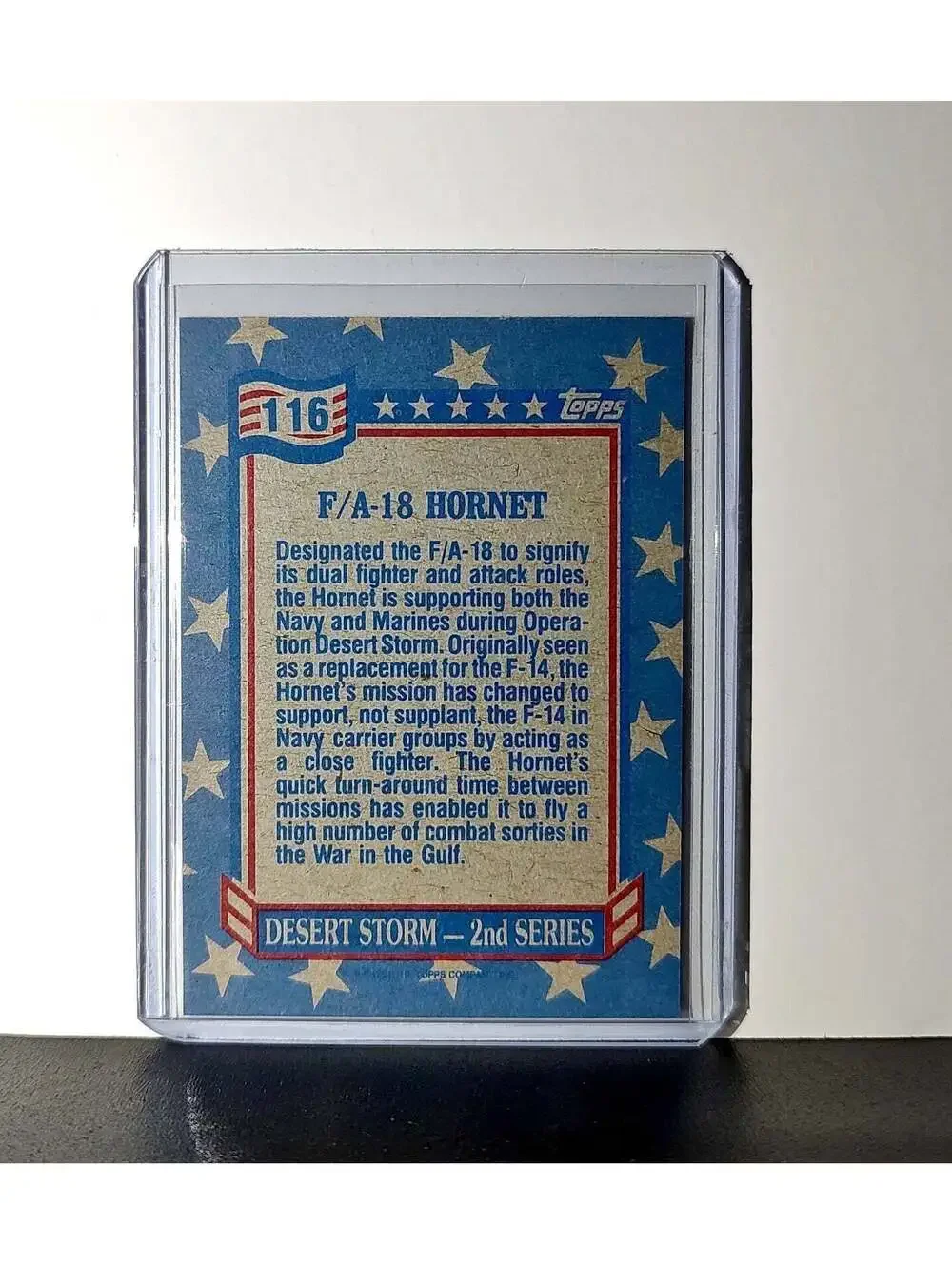 F/A-18 Hornet 1991 Topps Desert Storm #116 Card